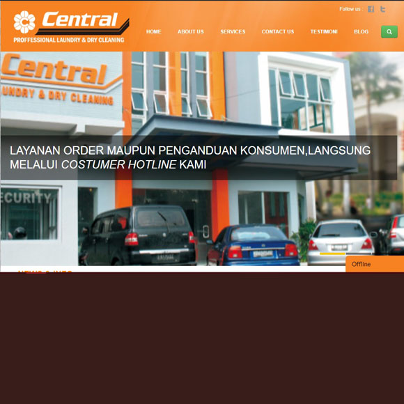 Website Company Profile Central Laundry Jogja